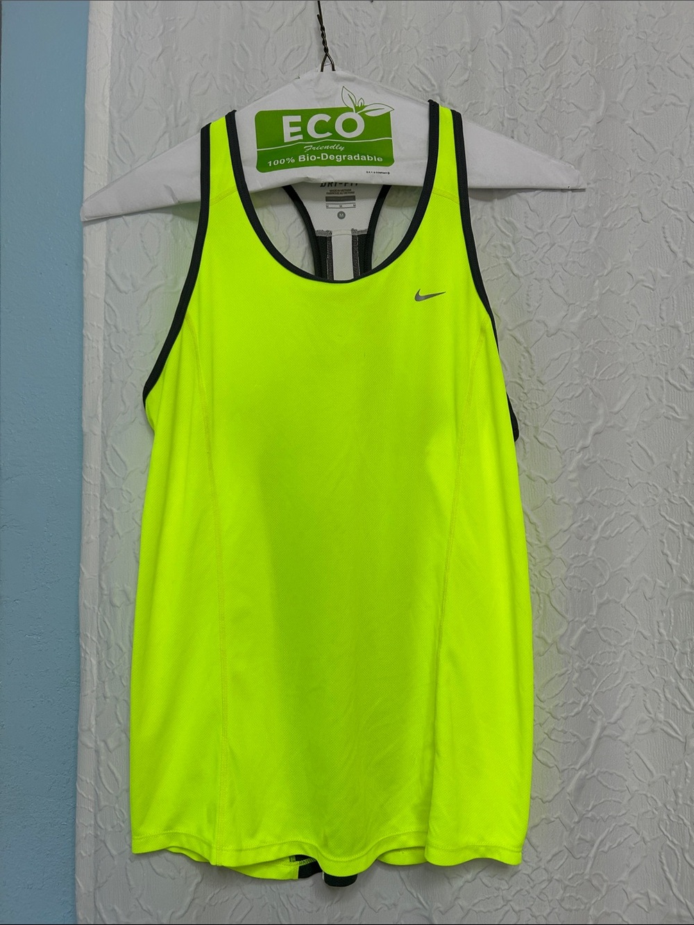 Nike Neon Yellow Workout Tank with Black Trim